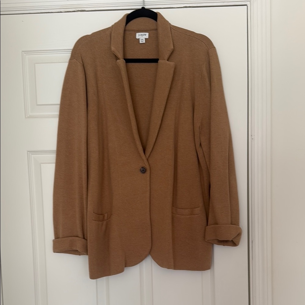 J. Crew Knit Camel Blazer